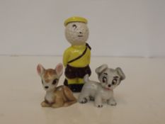Two Wade Lady and the Tramp figures together with