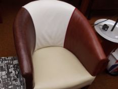 Good quality leather tub chair