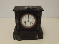 Belgium slate mantle clock. AF
