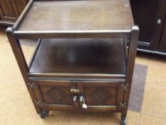 Oak tea trolley