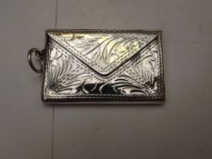Silver envelope stamp holder