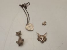 Various white metal itmes