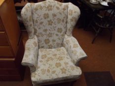 Modern wing back armchair
