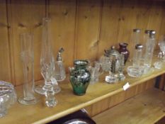 Shelf of glassware
