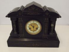 Belgium slate mantle clock