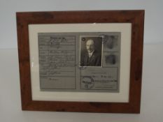 Framed German ID pass