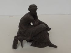 Spelter figure of a lady