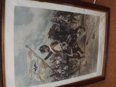 Early framed print 'After the Charge'