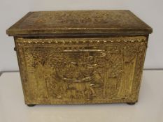 Brass log bin