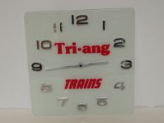 Tri ang train glass wall clock