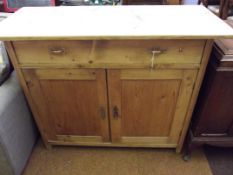 French pine cupboard with apron drawer