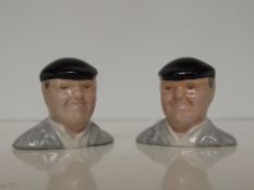 Loran Bailey Fred Dibnah cruet set