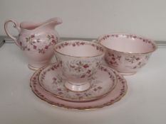 Royal Tuscan 'Charmaine' pattern tea set comprising sixteen trios, two sugar bowls, two cream jugs