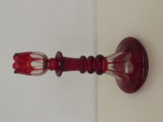 Bohemian glass decanter, 22 cm high