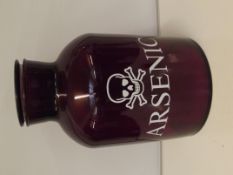 Very large glass arsenic bottle, height 50cm