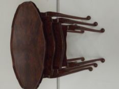 Quarter veneered nest of tables