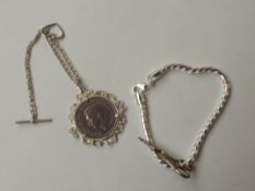 2 silver stamped bracelets