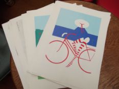 Various unframed prints