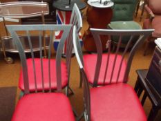 Set of four contemporary dining chairs