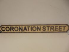 'Coronation Street' sign, width 123cm