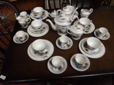 Oriental lithophane tea set