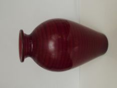Large art glass vase, height 45cm