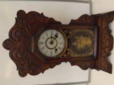 American gingerbread clock, height 58cm