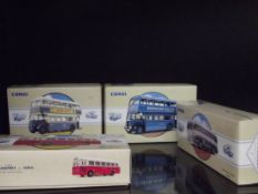 Four boxed Corgi models