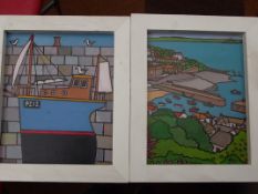 Two framed oil paintings