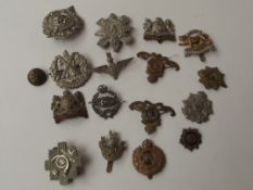 Collection of seventeen early cap badges