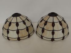 Pair of Tiffany style lampshades