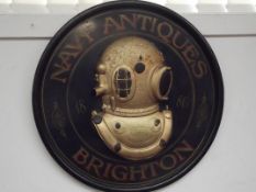 Navy Antiques Brighton 1886 advertising circular w