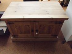 Pine Gothic Revival cabinet/television stand by Mi