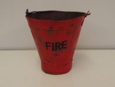 Red fire bucket, height 24cm