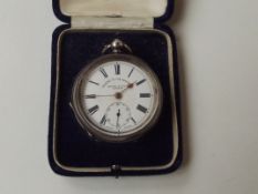 Kendall & Dent London 935 grade silver cased pocke