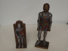 Marcus Design figure and plaque, figure 35cm