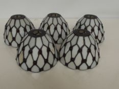 Five Tiffany style lampshades