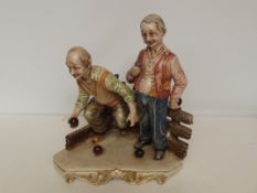 Capodimonte group modelled as two bowlers, height