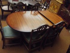 Regency style dining table and six chairs
