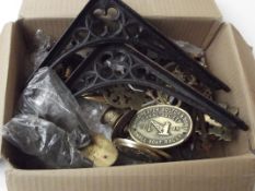 Assortment of brass and metal ware