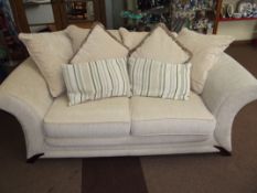 Good quality two piece suite comprising three seat