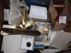 Assorted door hinges, handles and locks