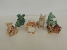 Six Sylvac dogs