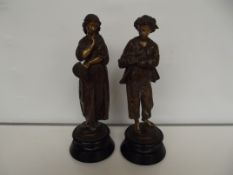 Two early spelter figurines