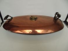 Very large Victorian copper warmer