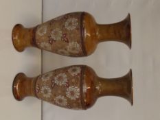 Pair of Royal Doulton stoneware vases