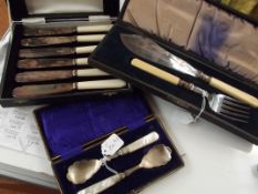 3 cases of flateware