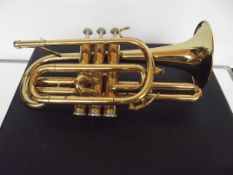 VMI manufactured cased German trumpet
