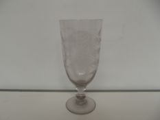 Victorian celery vase, edged and Preston Guild 188