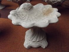 Stoneware garden - bird bath in the form of a sea